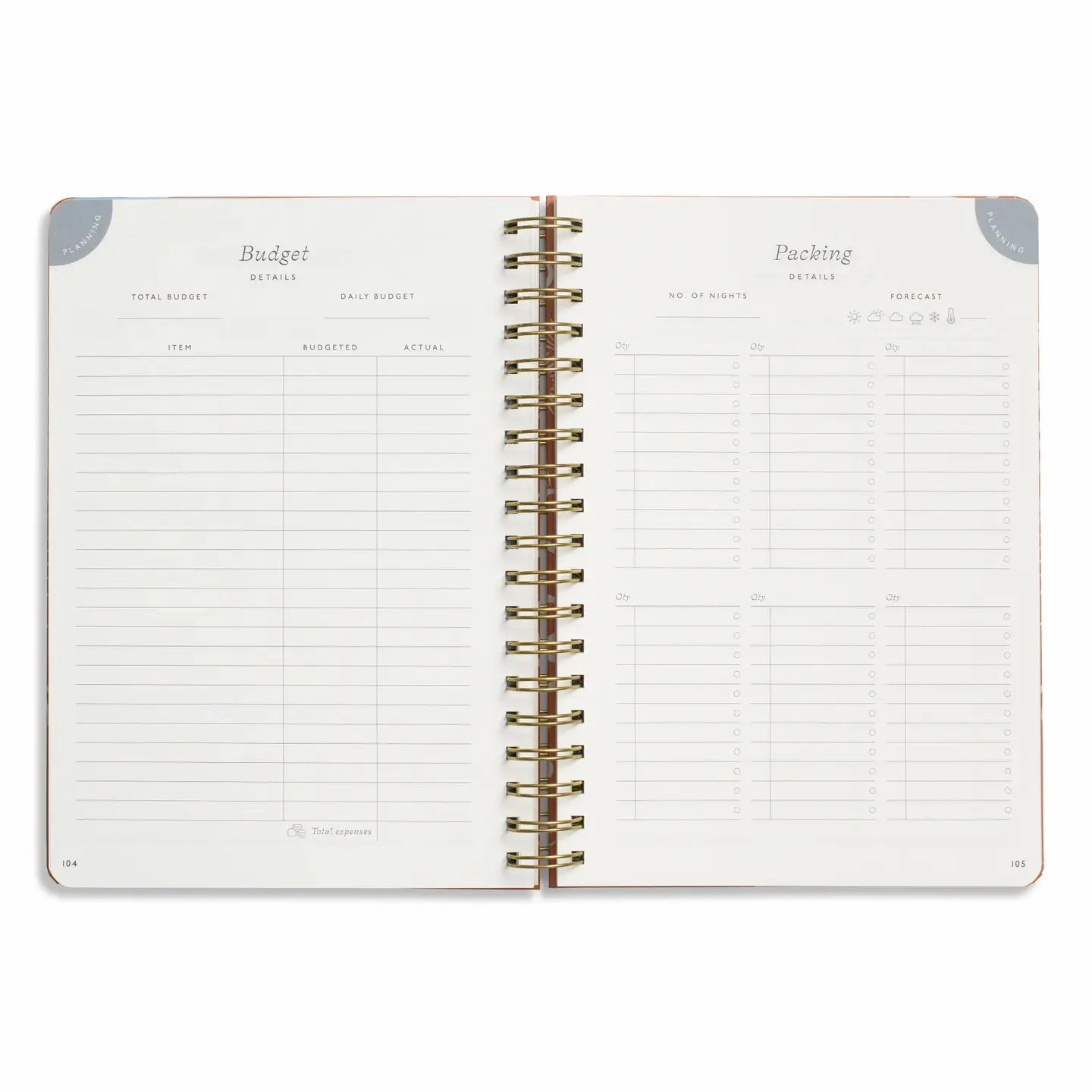 Over The Hills Travel Journal & Planner new small