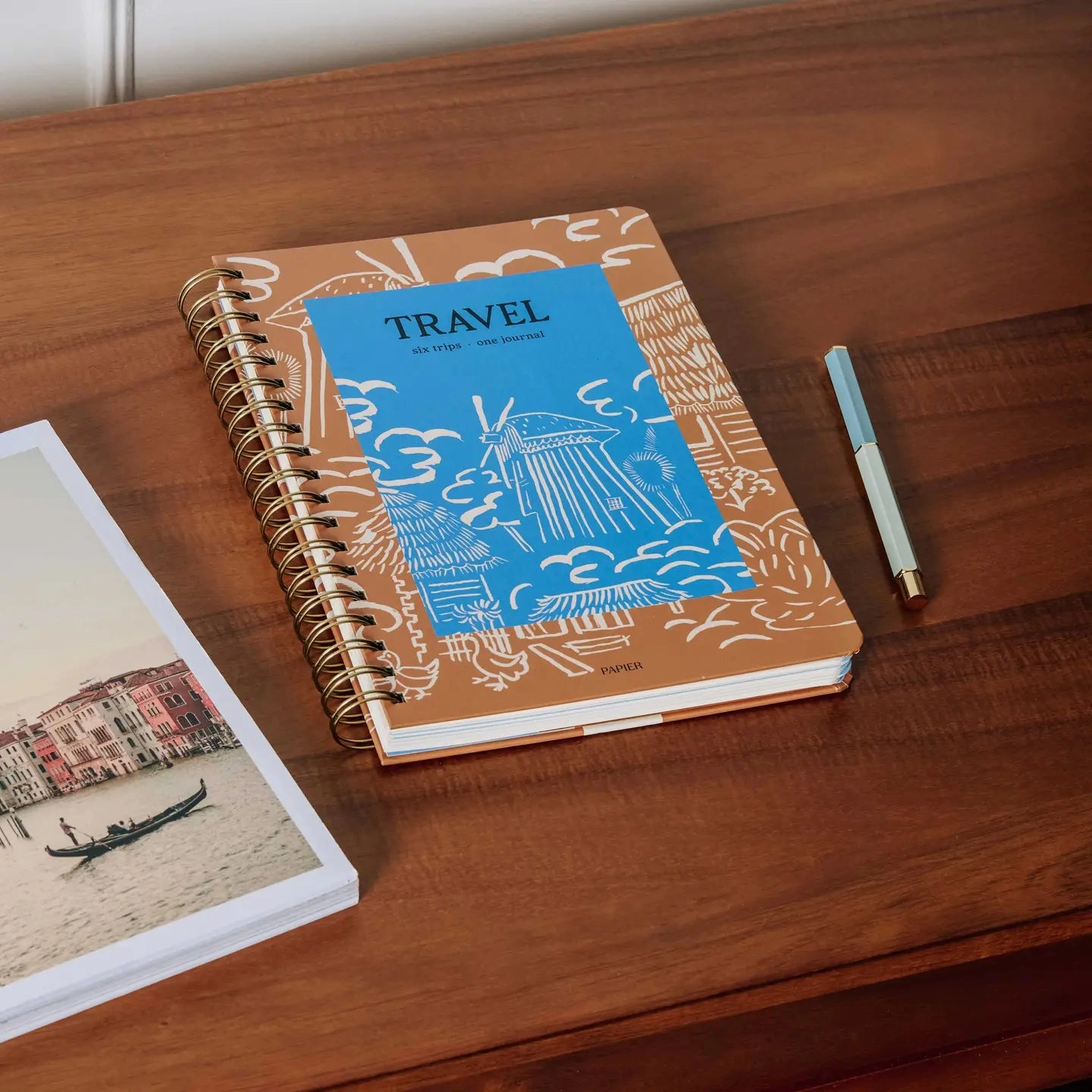 recycled flexible Over The Hills Travel Journal & Planner