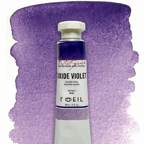 Oxide Violet Pr101 - Artist Grade Handmade Honey Based Watercolor Tube 15Ml wide short
