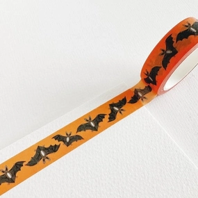 Bat Washi Tape bronze soft