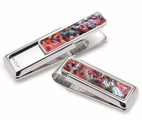 M-Clip Orange Abalone Money Clip boxed