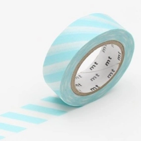 wrapped Mt Washi Tape Stripe Mint Blue
