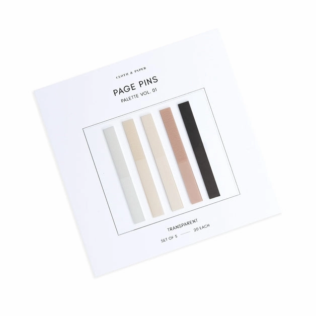 resilient Page Pins Vol. 1 / (Lech/Cashmere/Nude/Avant Garde/Matte White)