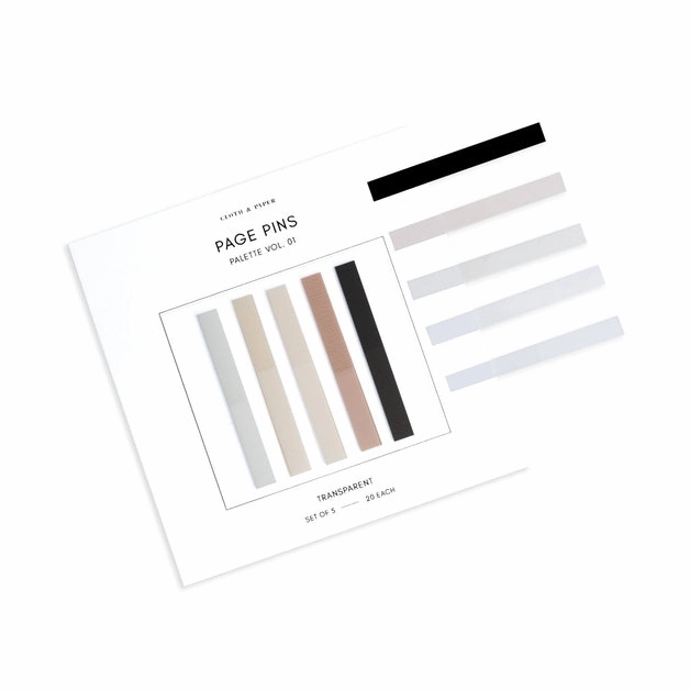 Page Pins Vol. 1 / (Lech/Cashmere/Nude/Avant Garde/Matte White) basic