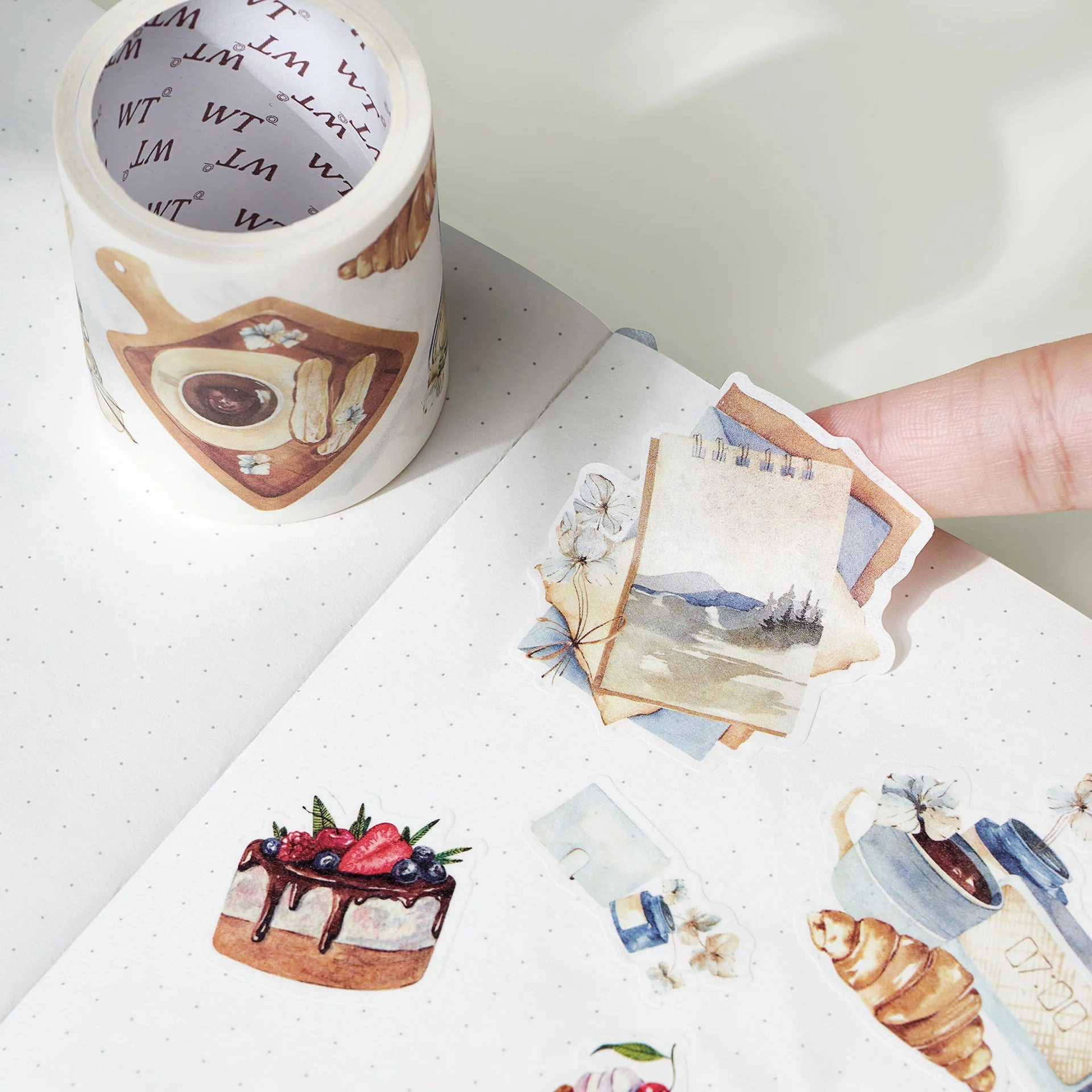 Tea Temptations Washi Tape Sticker Set magnetic original