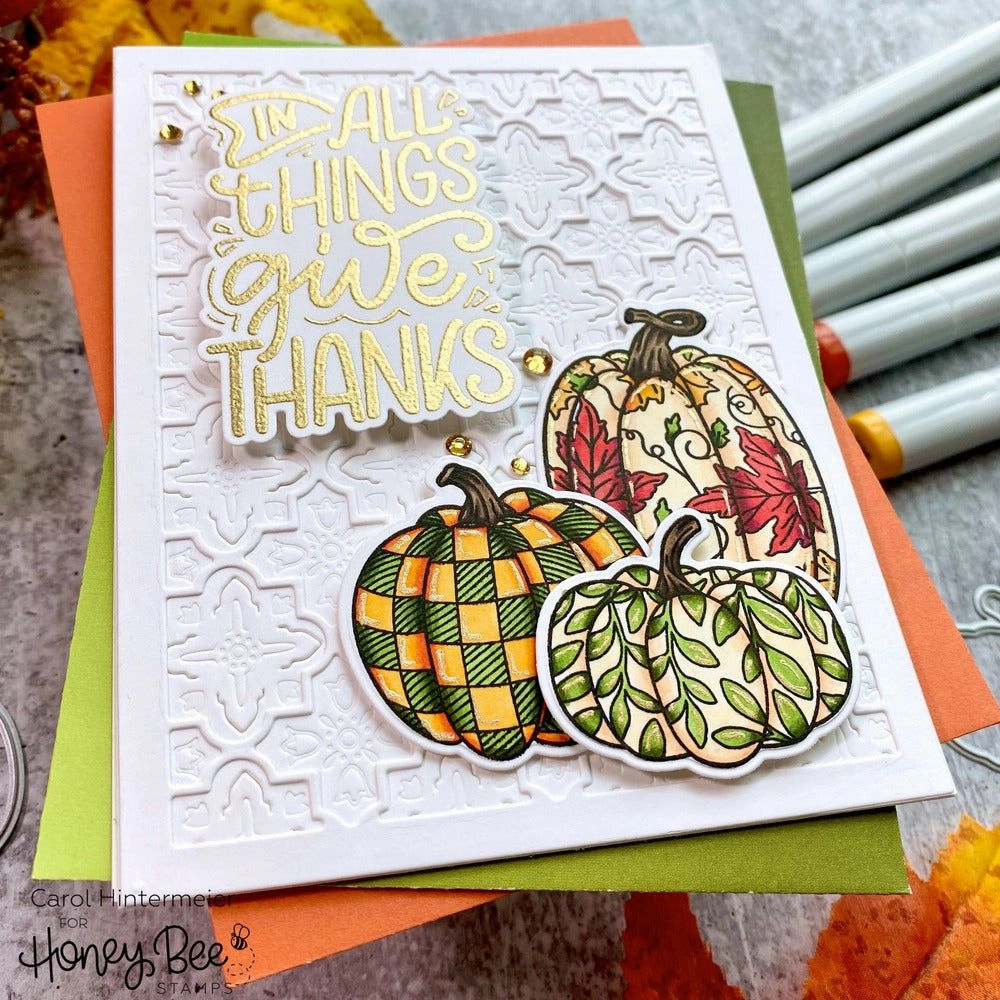Painted Pumpkins - 4X5 Stamp Set refined deluxe