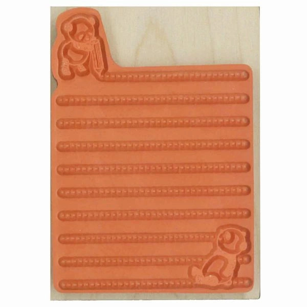 minimalist bundle Pandas And Ruled Lines Rubber Stamp