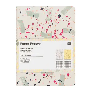 Paper Poetry Spot Craft A6 Notebook - Grid wrapped expandable