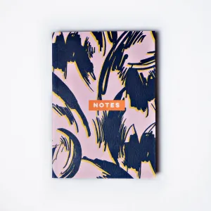 giant The Completist Lilac Scribble Flower A5 Flat Lay Notebook - Blank, Grid And Lined
