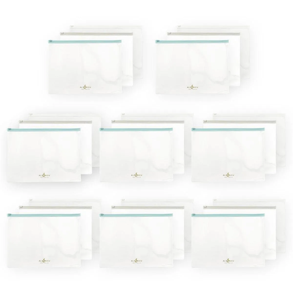 classic Zip 'N' Keep Pouches Bundle (24 Pcs, 3 Assorted Colors)
