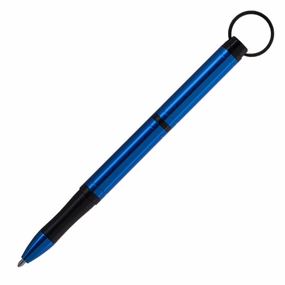 Fisher Backpacker Key Ring Space Pen - Blue wooden