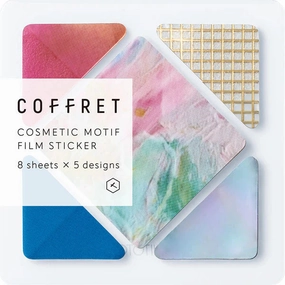 deluxe special King Jim Coffret Cosmetic Motif Film Stickers Square Pink Float