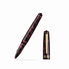 alloy large Laban Rosa Burgundy Rollerball Pen