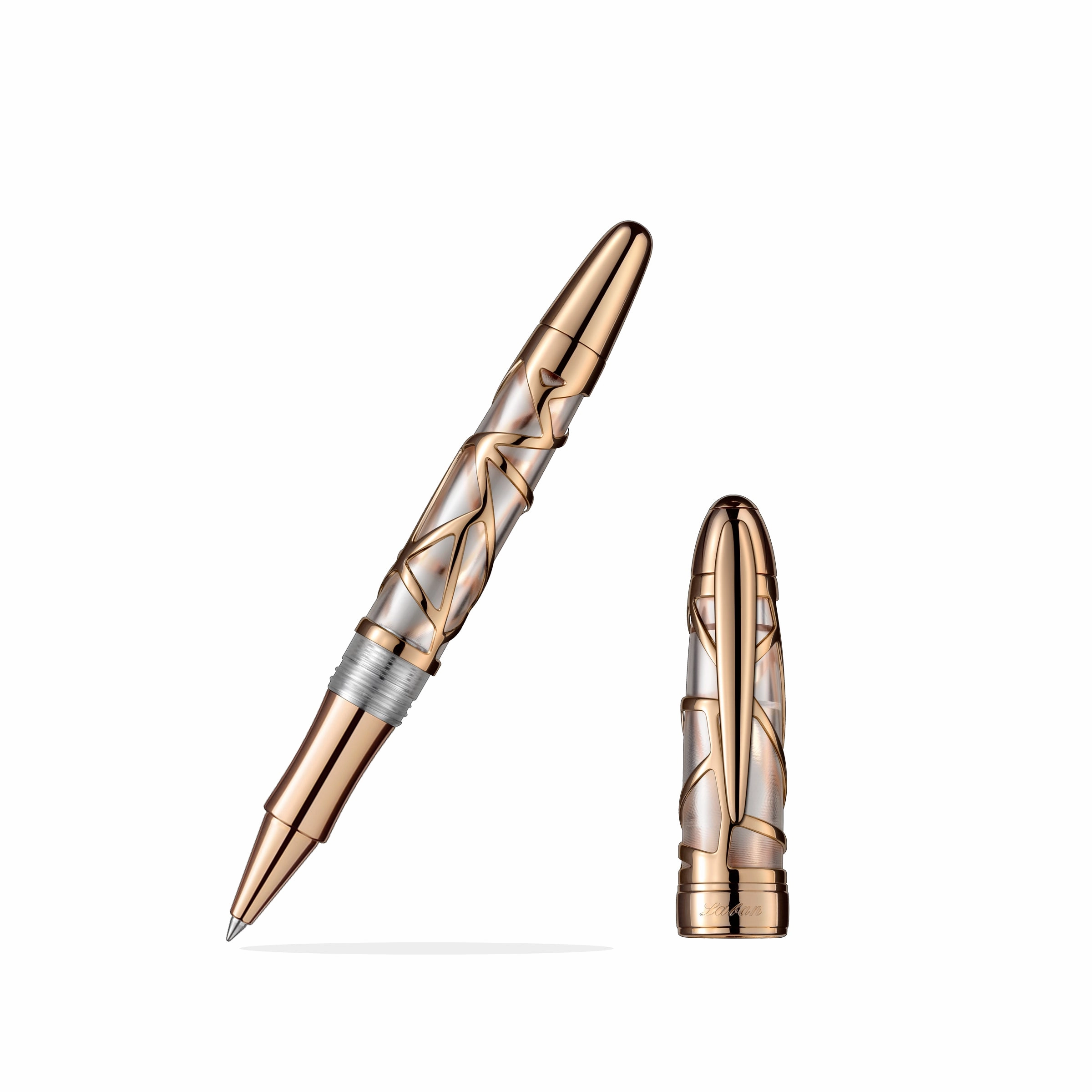 Laban Skeleton Rose Gold Rollerball Pen resilient