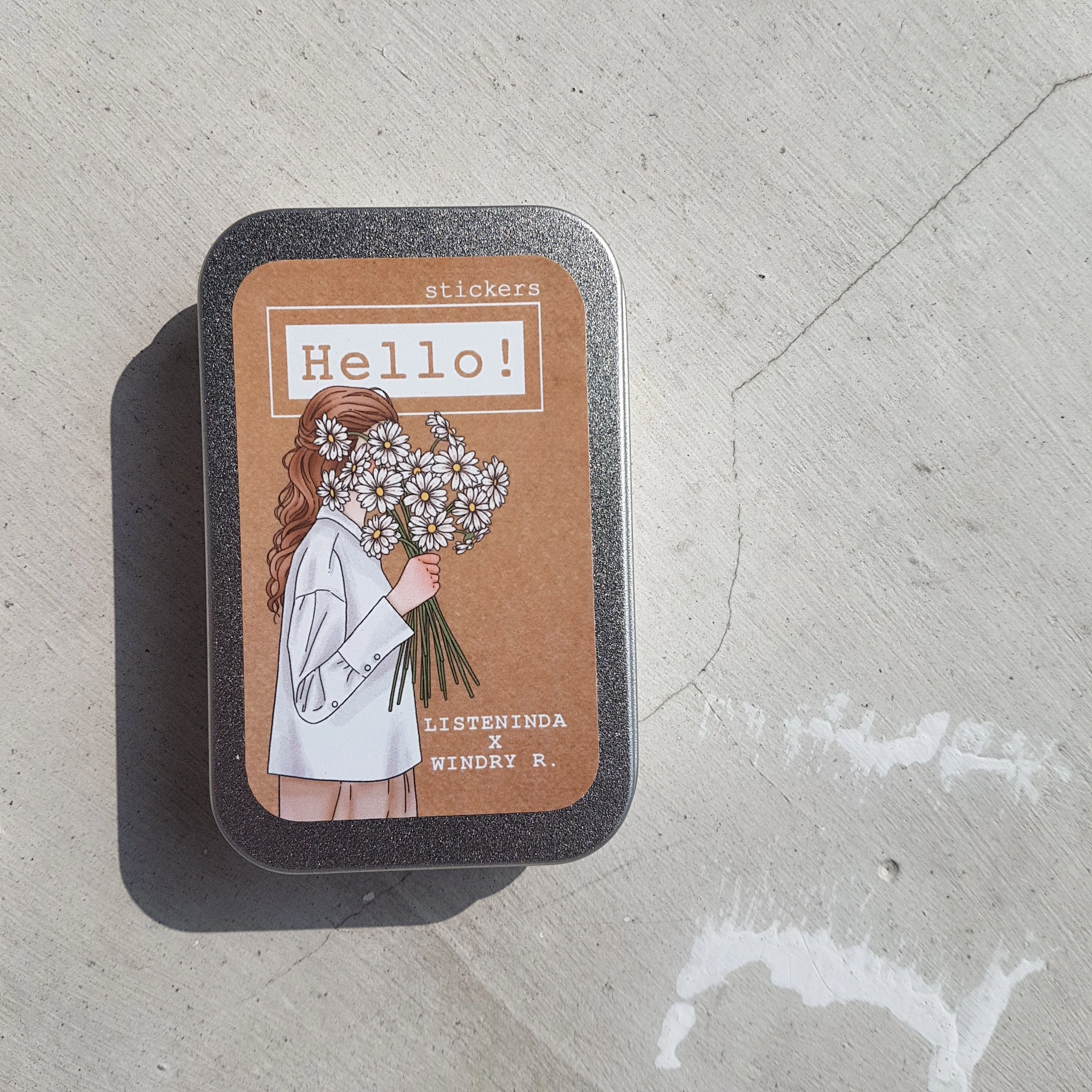 heatproof Listeninda X Windry Ramadhina - Hello Girls Stickers In Tin