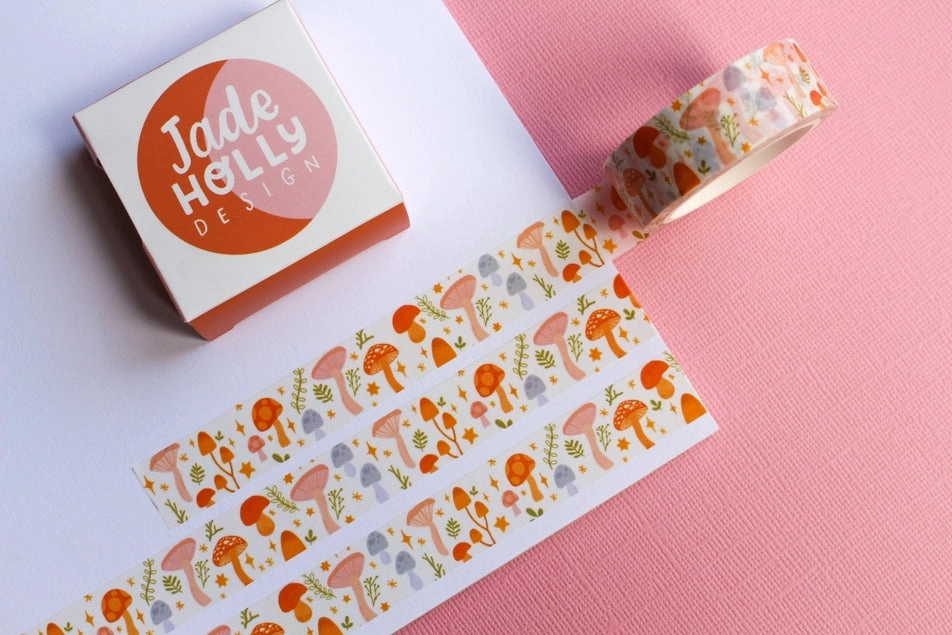 Mushroom Autumnal Washi Tape fiber bulk