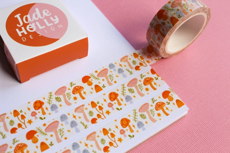 multipurpose Mushroom Autumnal Washi Tape