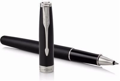 essential narrow Parker Sonnet Matte Black Ct Rollerball Pen