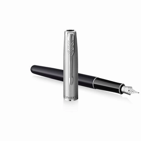 Parker Sonnet Metal & Black Lacquer With Palladium Trim Fountain Pen exclusive valuable