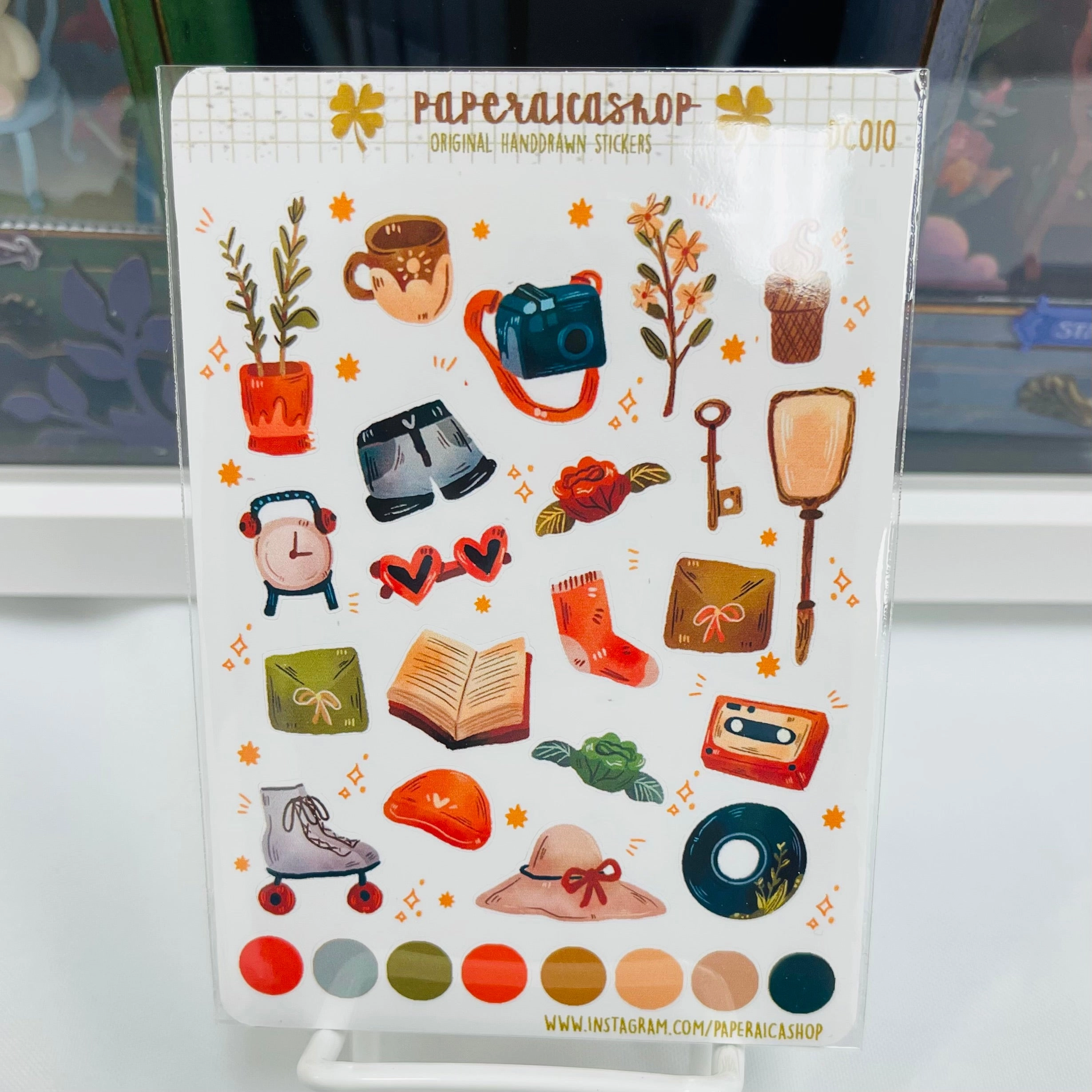 pastel resin Paperaicashop Blue Vintage Planner Sticker