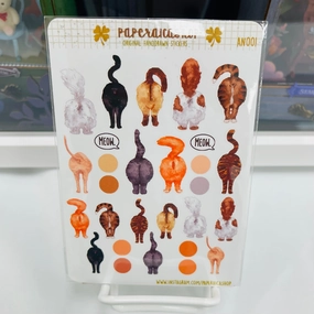 Paperaicashop Cat Butts Planner Sticker refillable collapsible