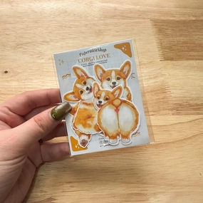 small wholesale Paperaicashop Corgi Love Sticker Pack