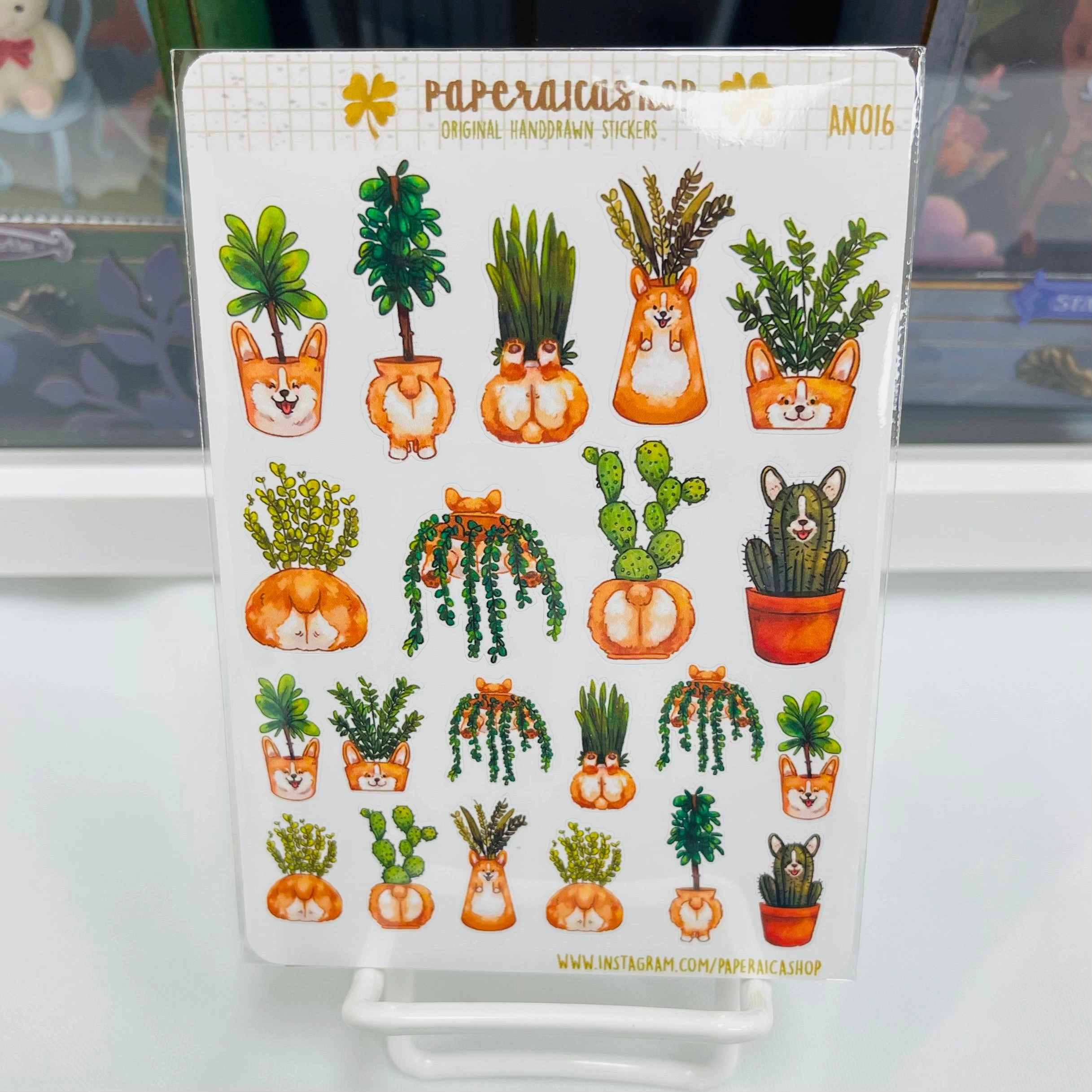 Paperaicashop Corgi Plants Planner Sticker deluxe