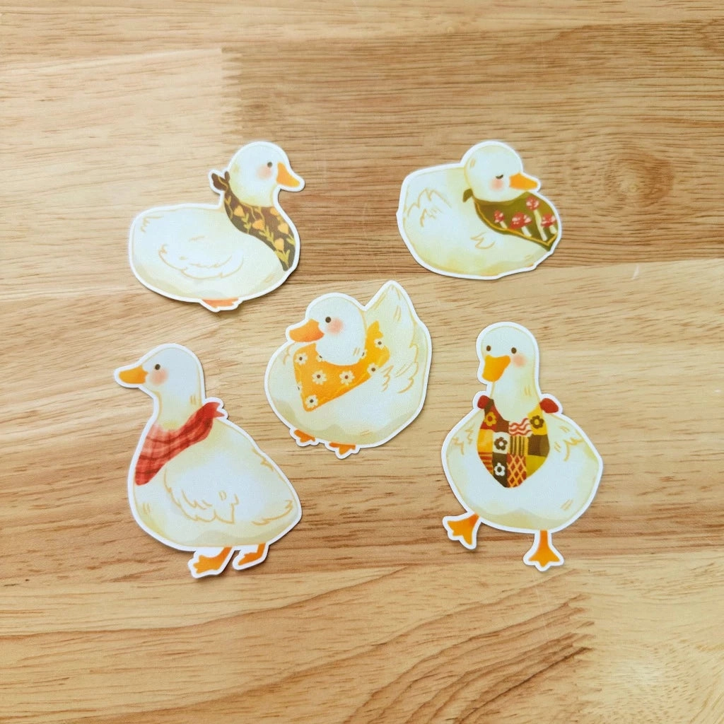 Paperaicashop Cute Snuggly Ducks Sticker Pack daily heatproof