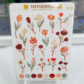 matte Paperaicashop Dainty Florals Planner Sticker