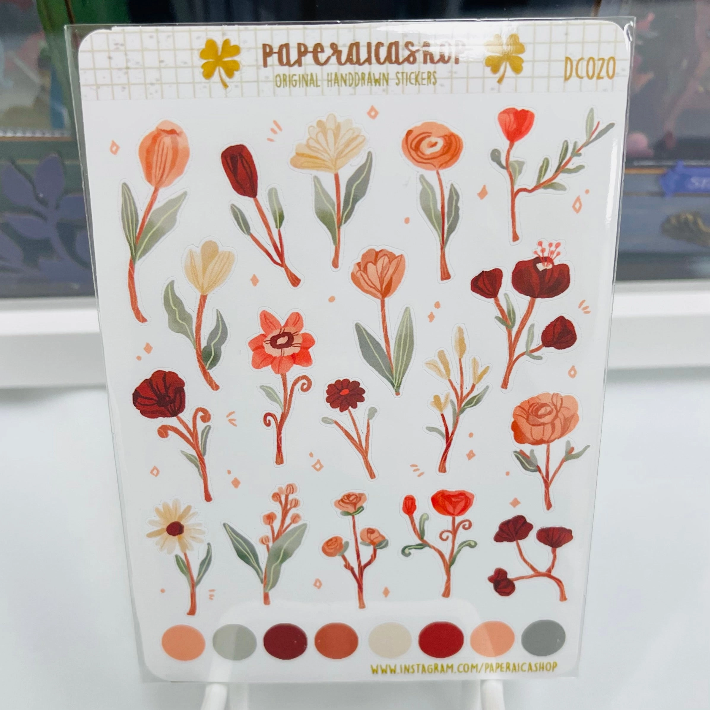 matte Paperaicashop Dainty Florals Planner Sticker