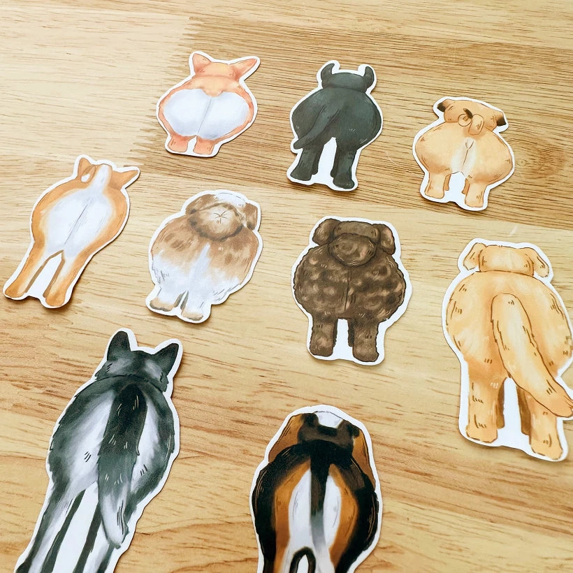 stackable Paperaicashop Dog Butts Sticker Pack