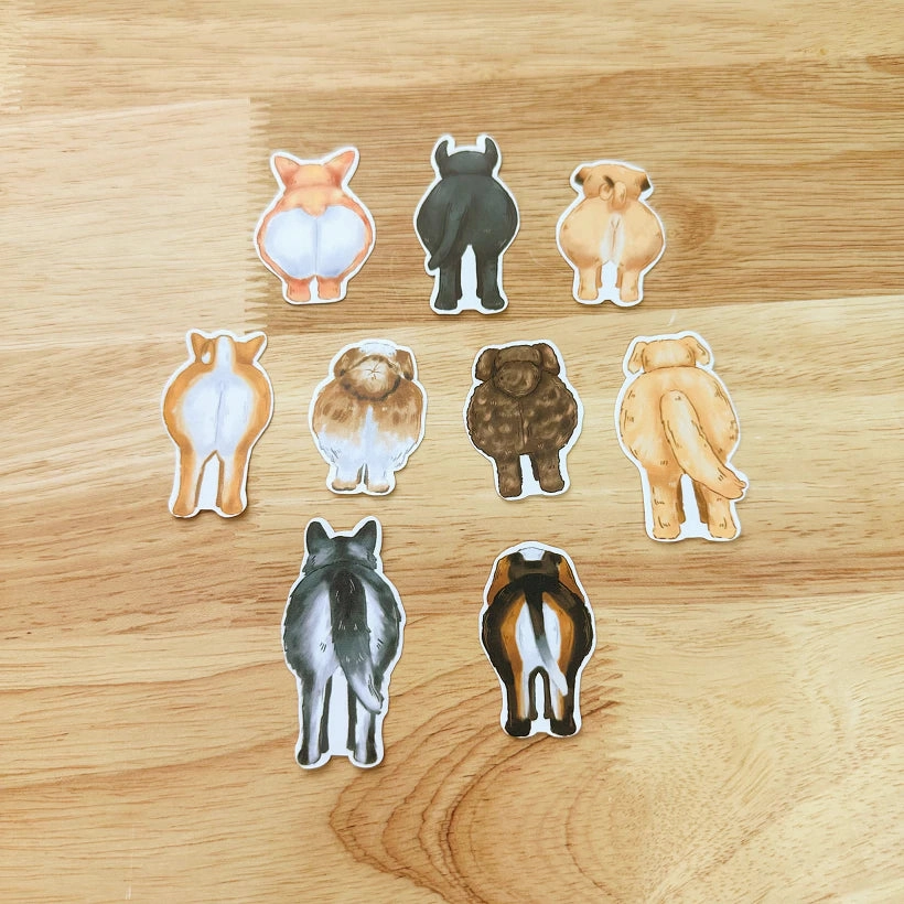 classic Paperaicashop Dog Butts Sticker Pack