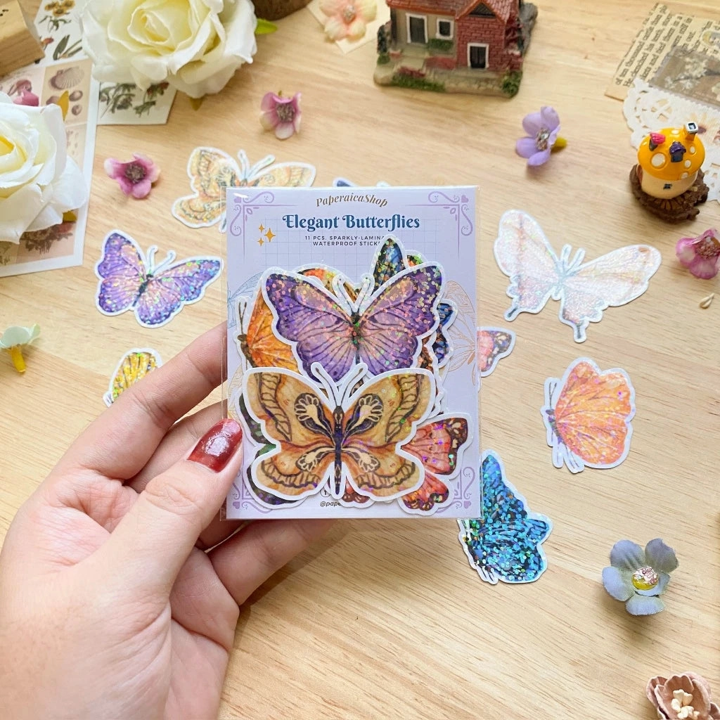 tall Paperaicashop Elegant Butterflies Sticker Pack