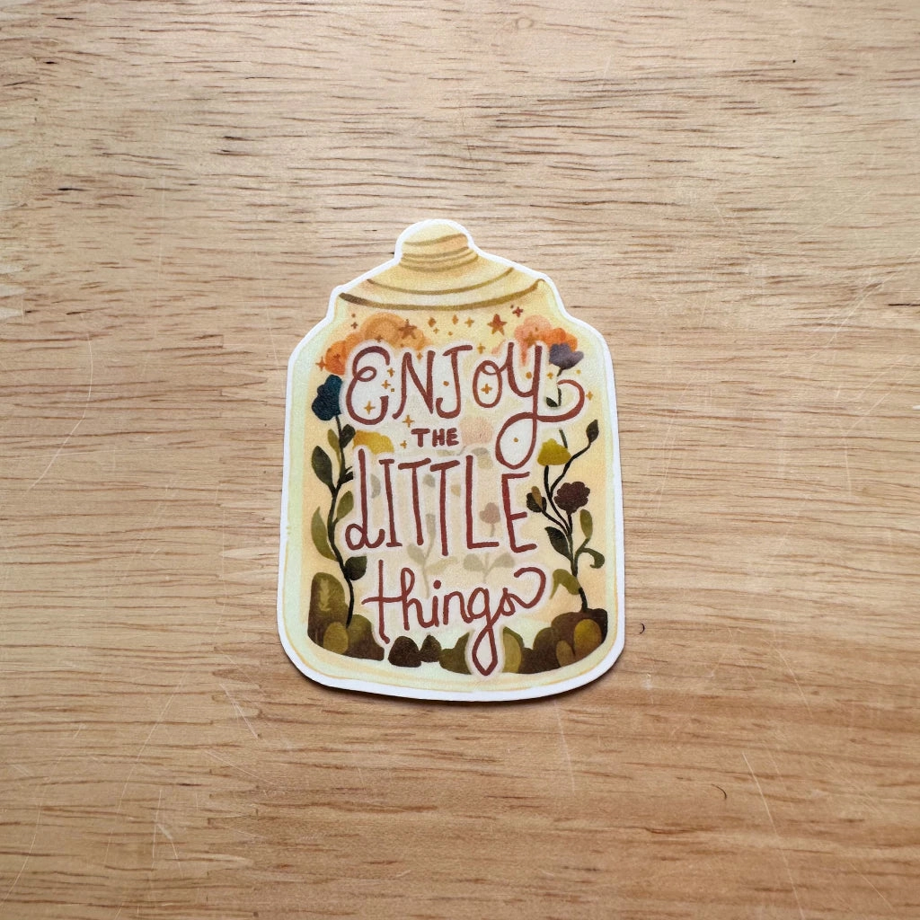 Paperaicashop Enjoy The Little Things Vinyl Sticker locking bold
