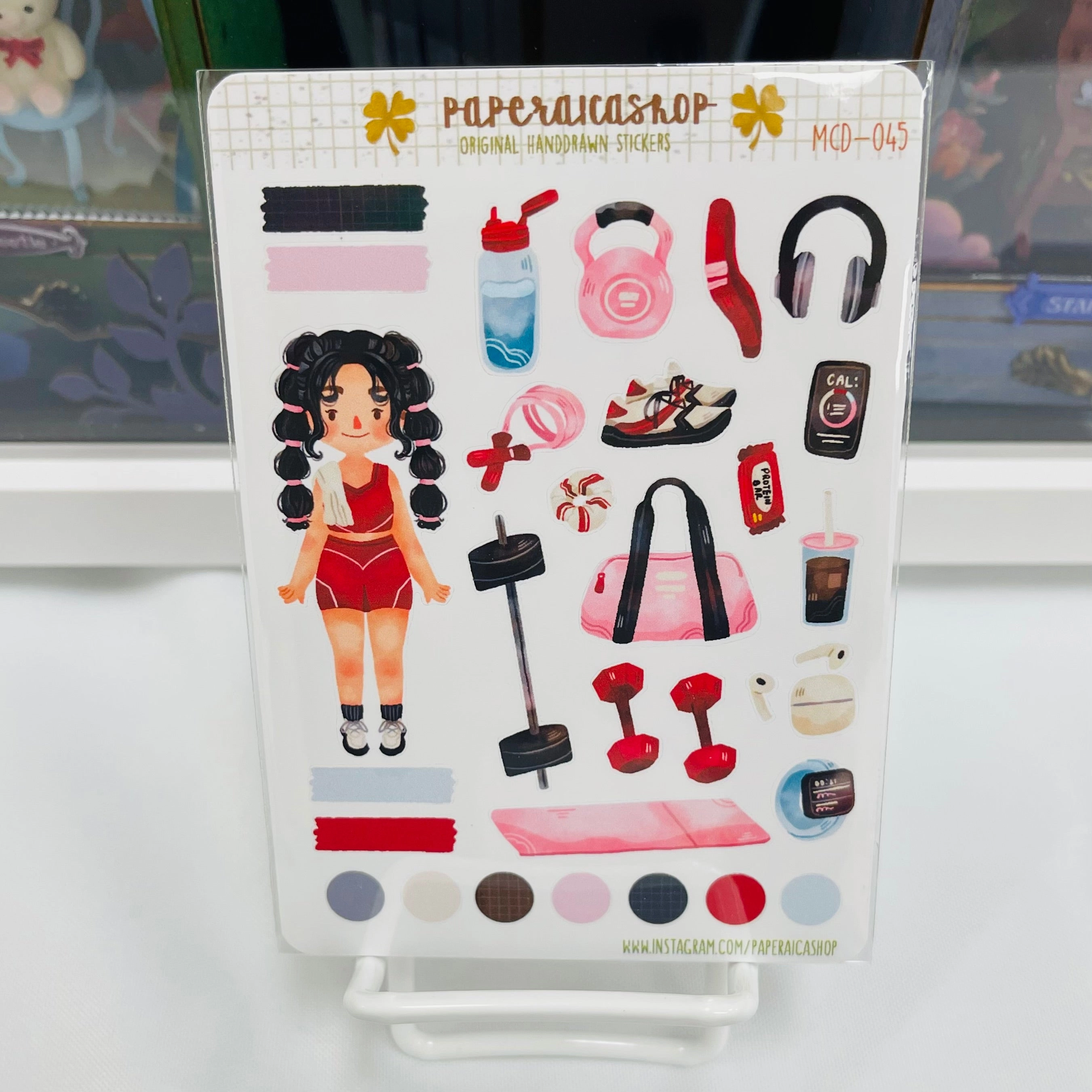 neutral quality Paperaicashop Fitness Girl Planner Sticker