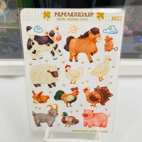 everyday bold Paperaicashop Friendly Farm Animals Planner Sticker