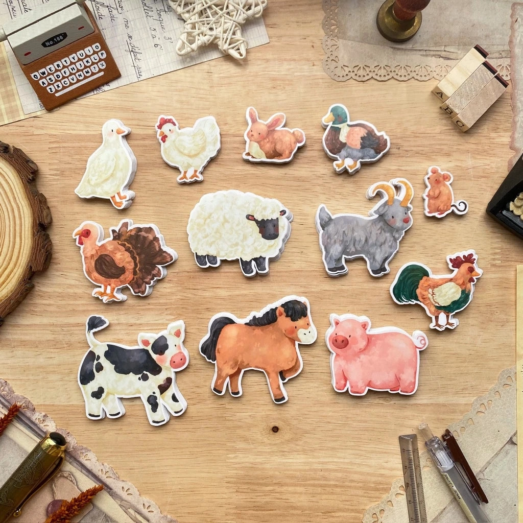 Paperaicashop Friendly Farm Animals Sticker Pack original latest