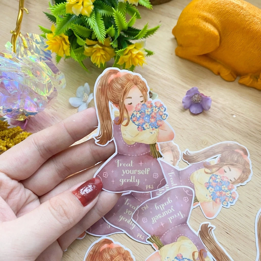Paperaicashop Gentle Spring Vinyl Sticker leather set