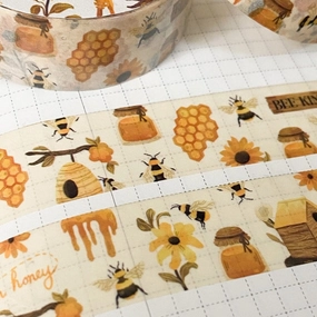 Paperaicashop Honey, Bee Kind Washi Tape round manual