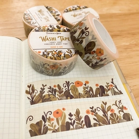 vivid warm Paperaicashop Leafy Lawn Washi Tape