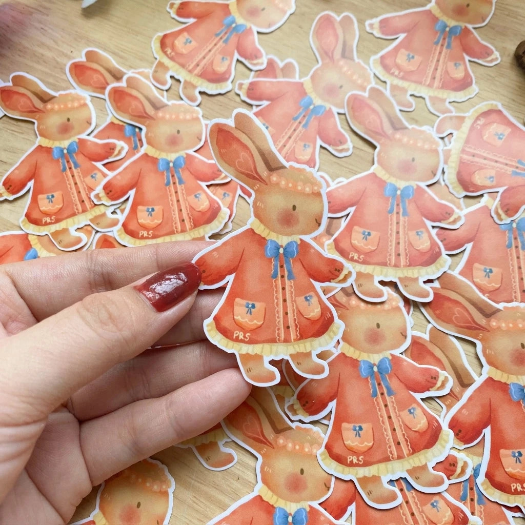Paperaicashop Little Miss Bunny Vinyl Sticker bamboo