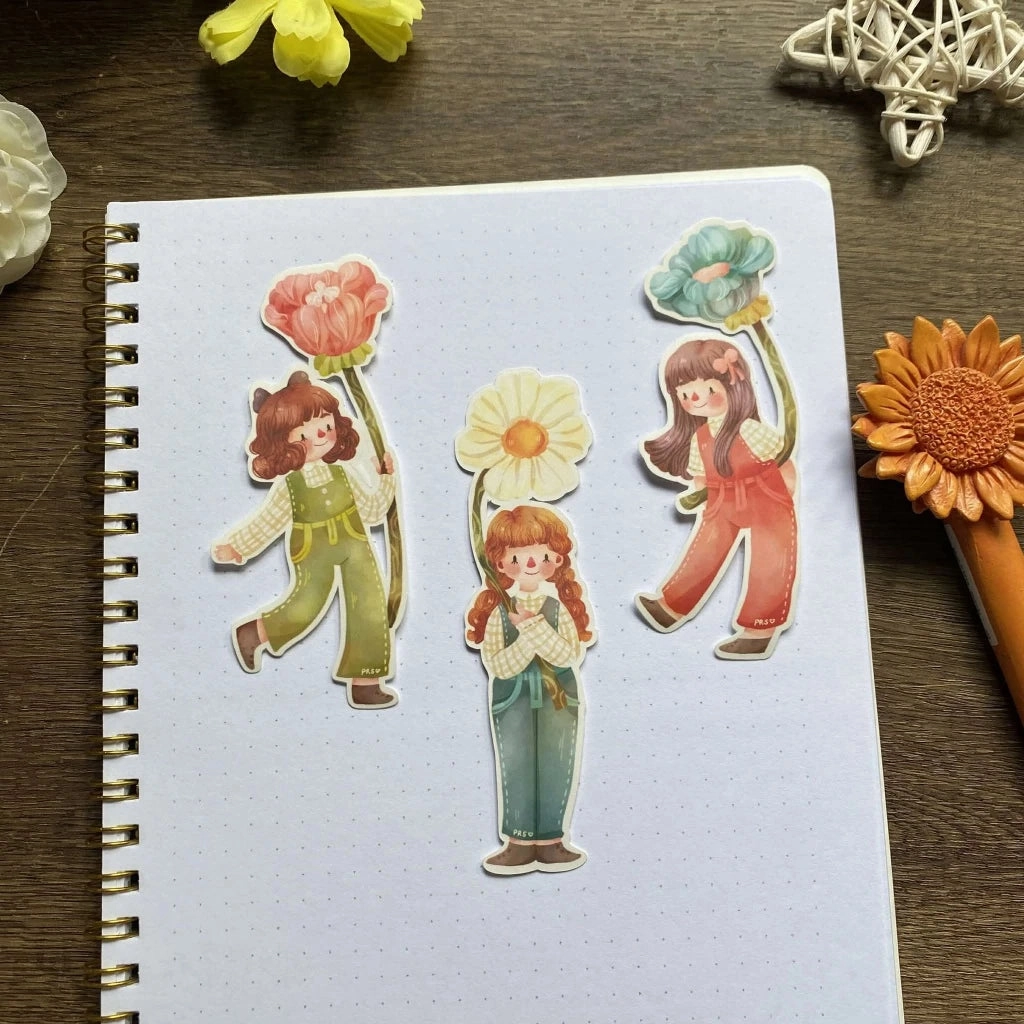 Paperaicashop Live Like Flowers Sticker Pack flat