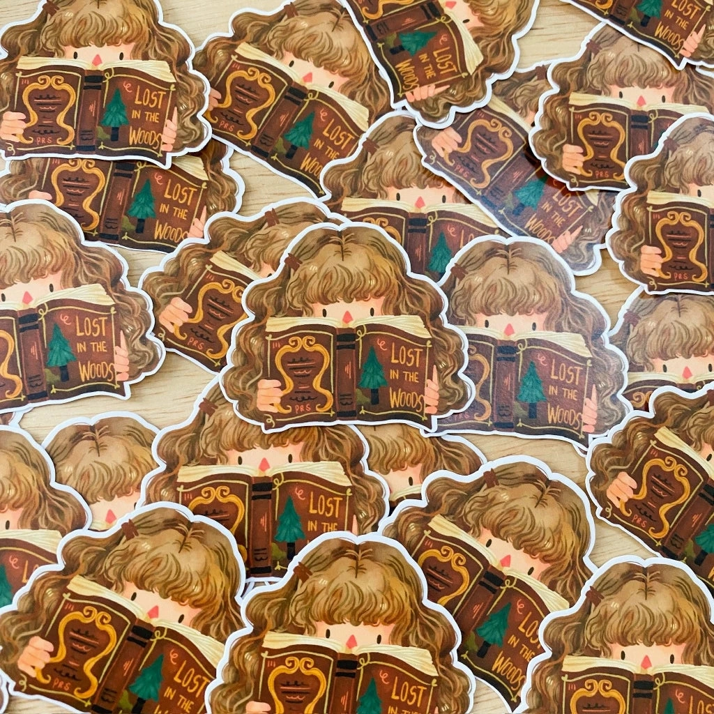 special round Paperaicashop Lost In The Woods Vinyl Sticker