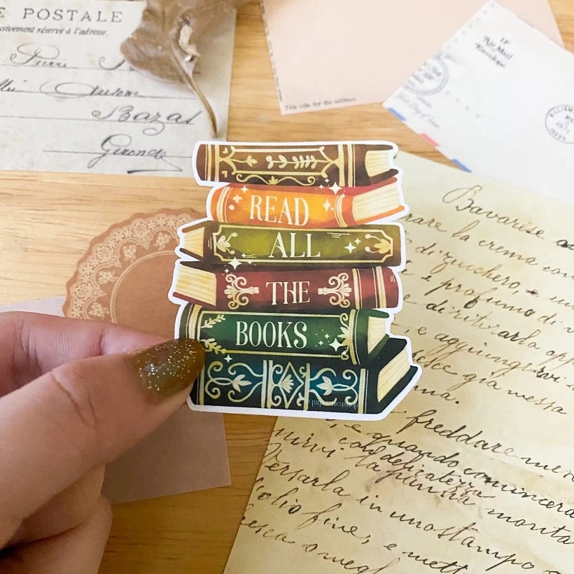 Paperaicashop Read All The Books Vinyl Sticker vegan