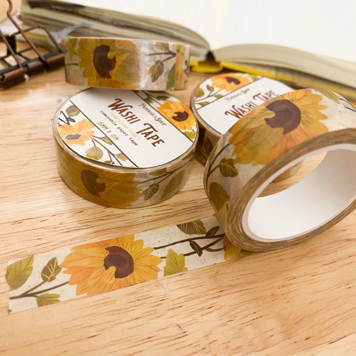 ceramic Paperaicashop Sunflower Vine Washi Tape