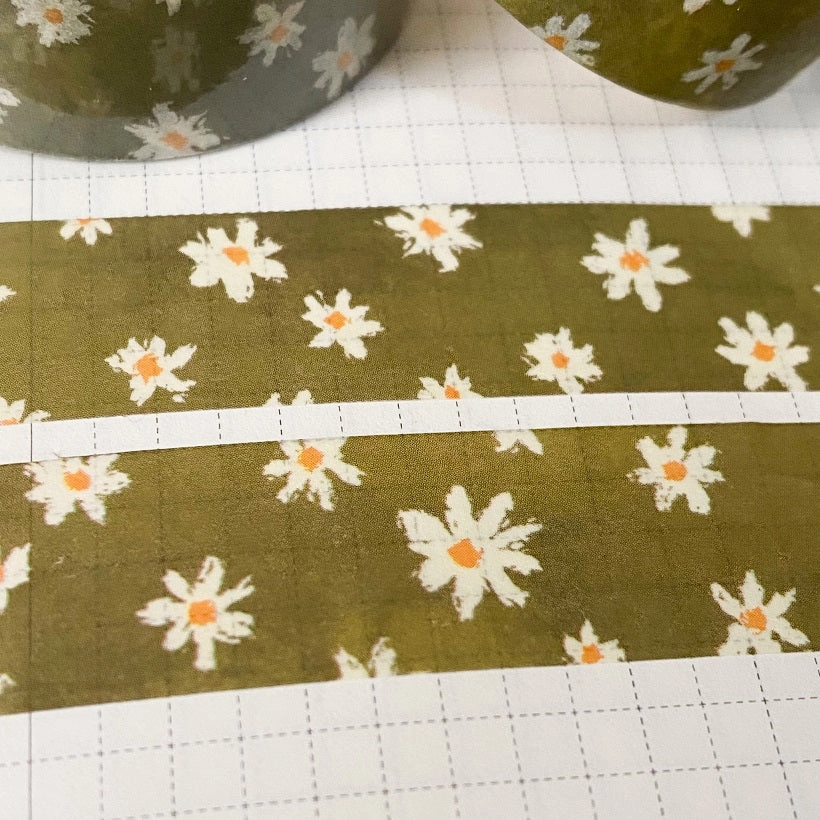 Paperaicashop Washi Tape - Olive Daisy modern
