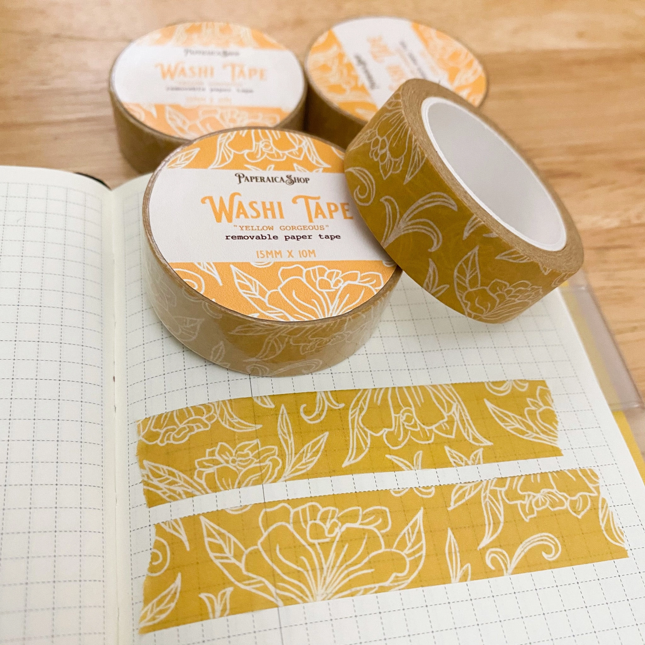 antislip paper Paperaicashop Washi Tape - Yellow Gorgeous