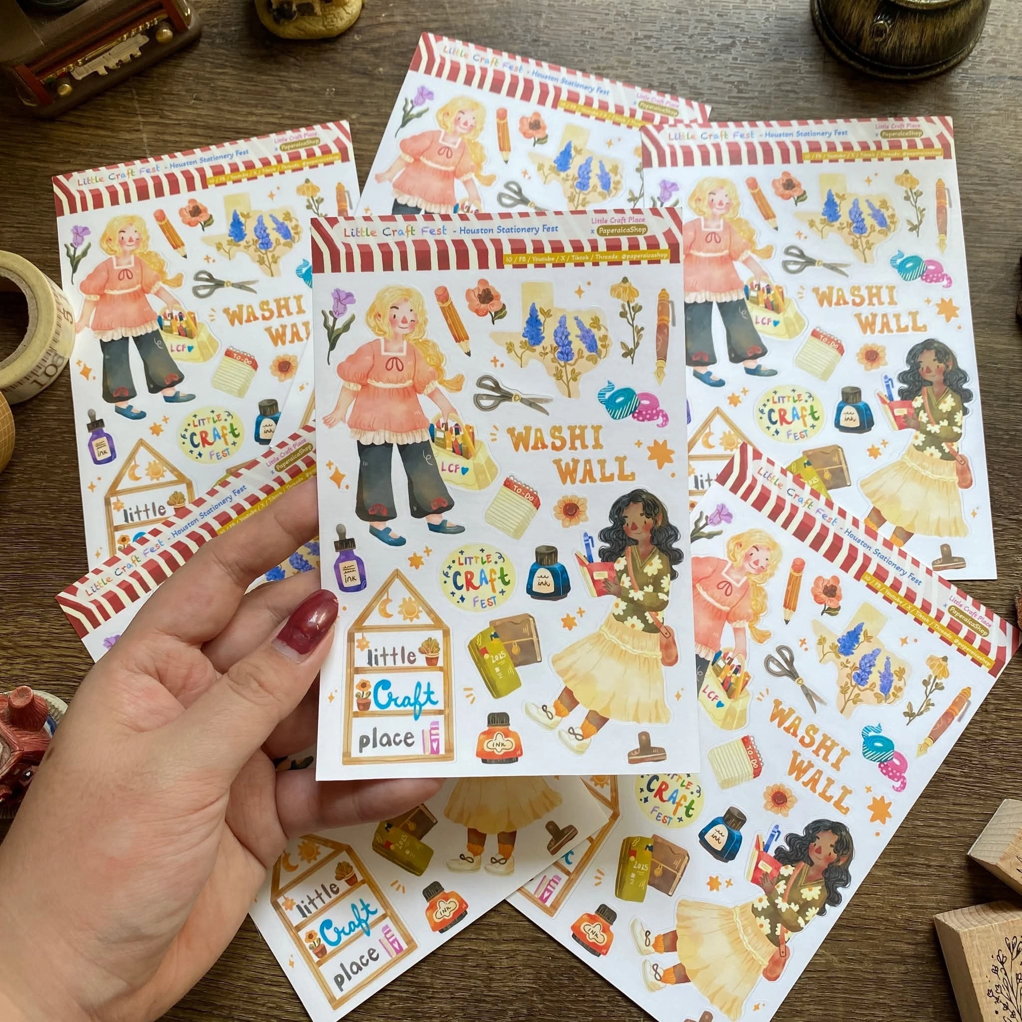flat bestselling Paperaicashop X Little Craft Place Sticker Sheet - Stationery Fest