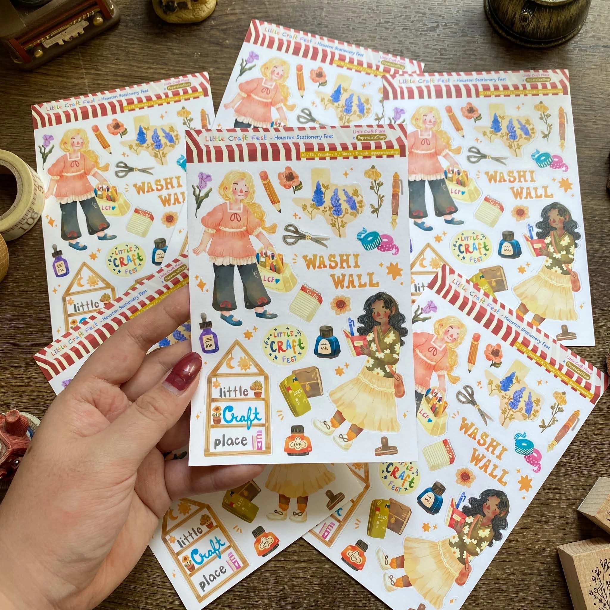 Paperaicashop X Little Craft Place Sticker Sheet - Stationery Fest lasting