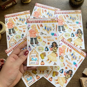 flat bestselling Paperaicashop X Little Craft Place Sticker Sheet - Stationery Fest